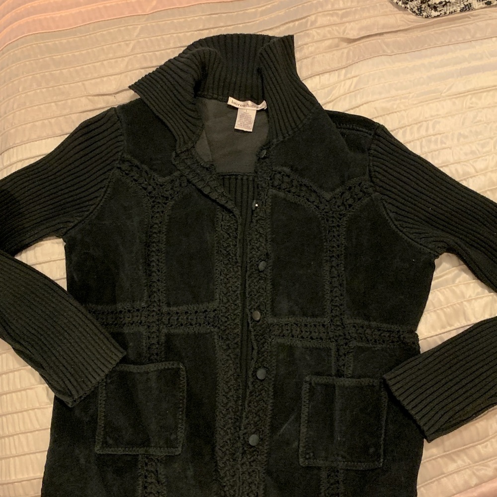 Lauren Hansen Suede Cardigan size L